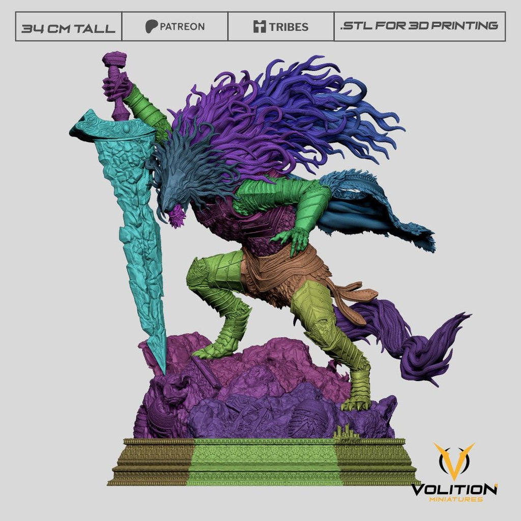 Maliketh Black Blade Statue: Hand-Painted Elden Ring Resin Figure