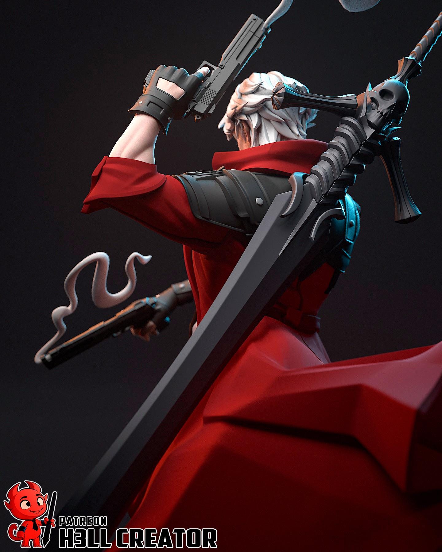 Dante Resin Statue: Hand-Painted Devil Hunter Collectible