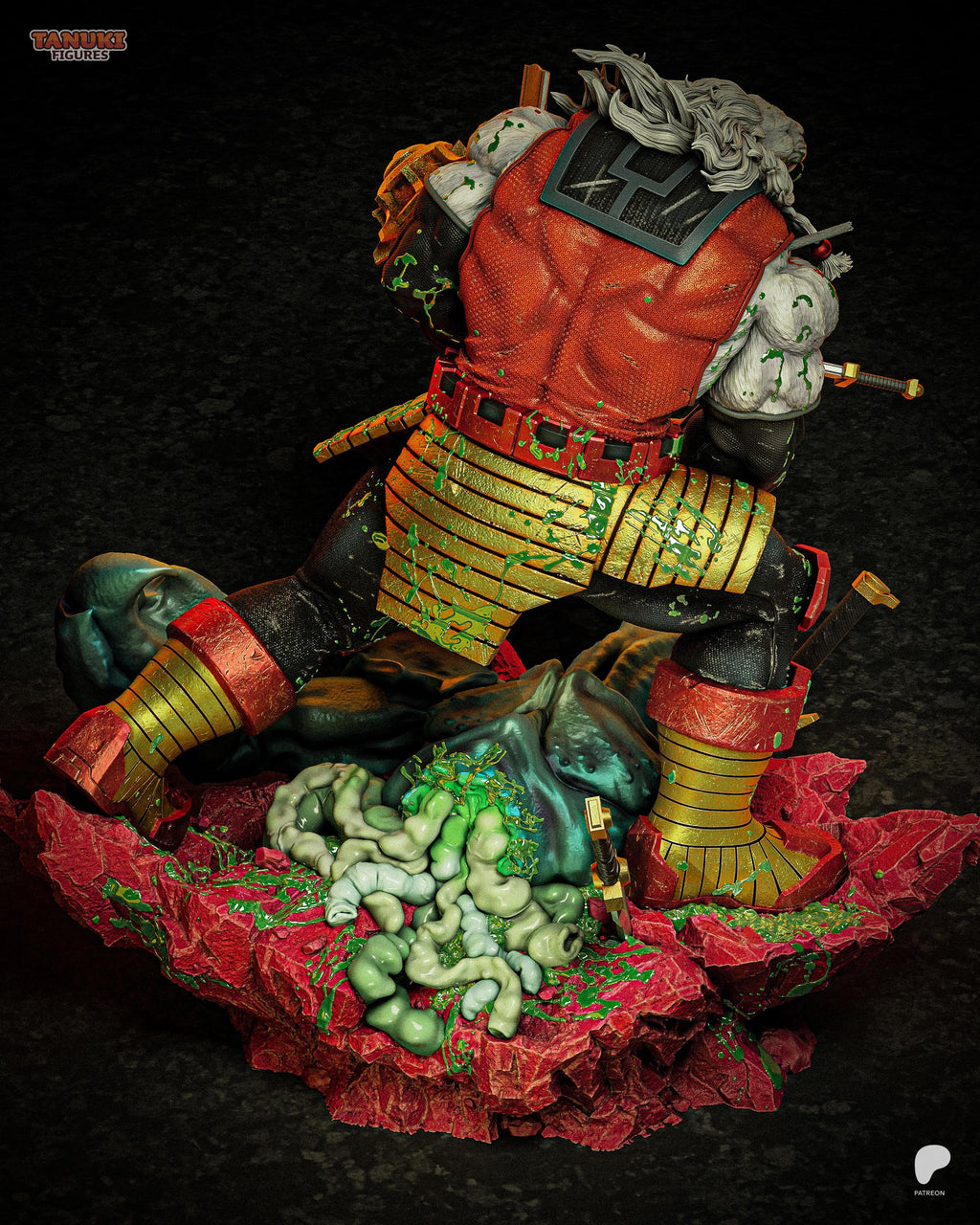 Battle Beast Statue / 3D Resin Figure  / Hand Painted Fan Made Collectible for Comic Fans