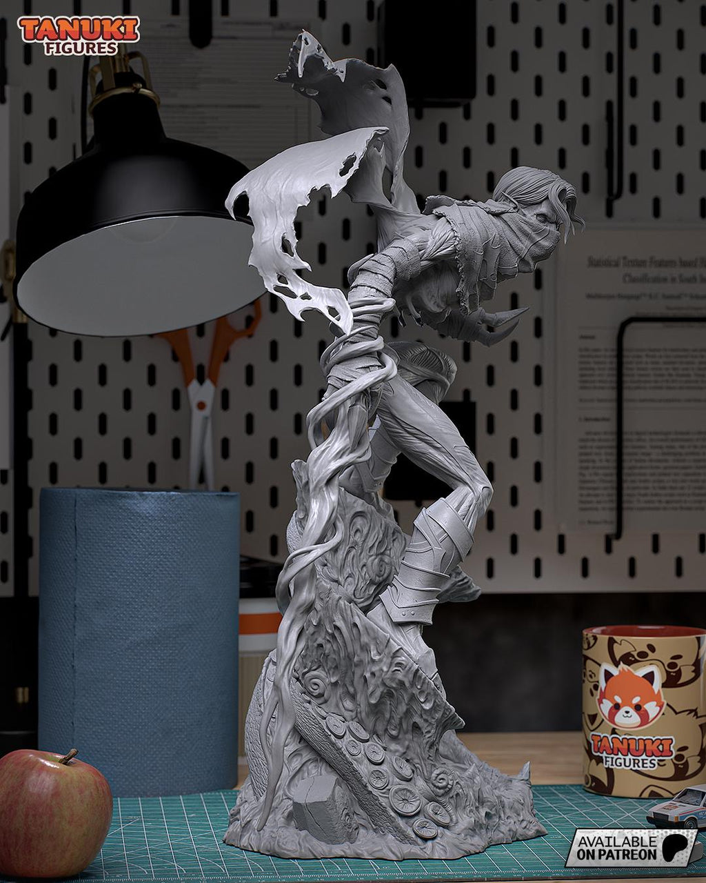 Raziel 3D Figure Statue / Dark Fantasy Resin Figure / Hand Painted Fan Made Collectible