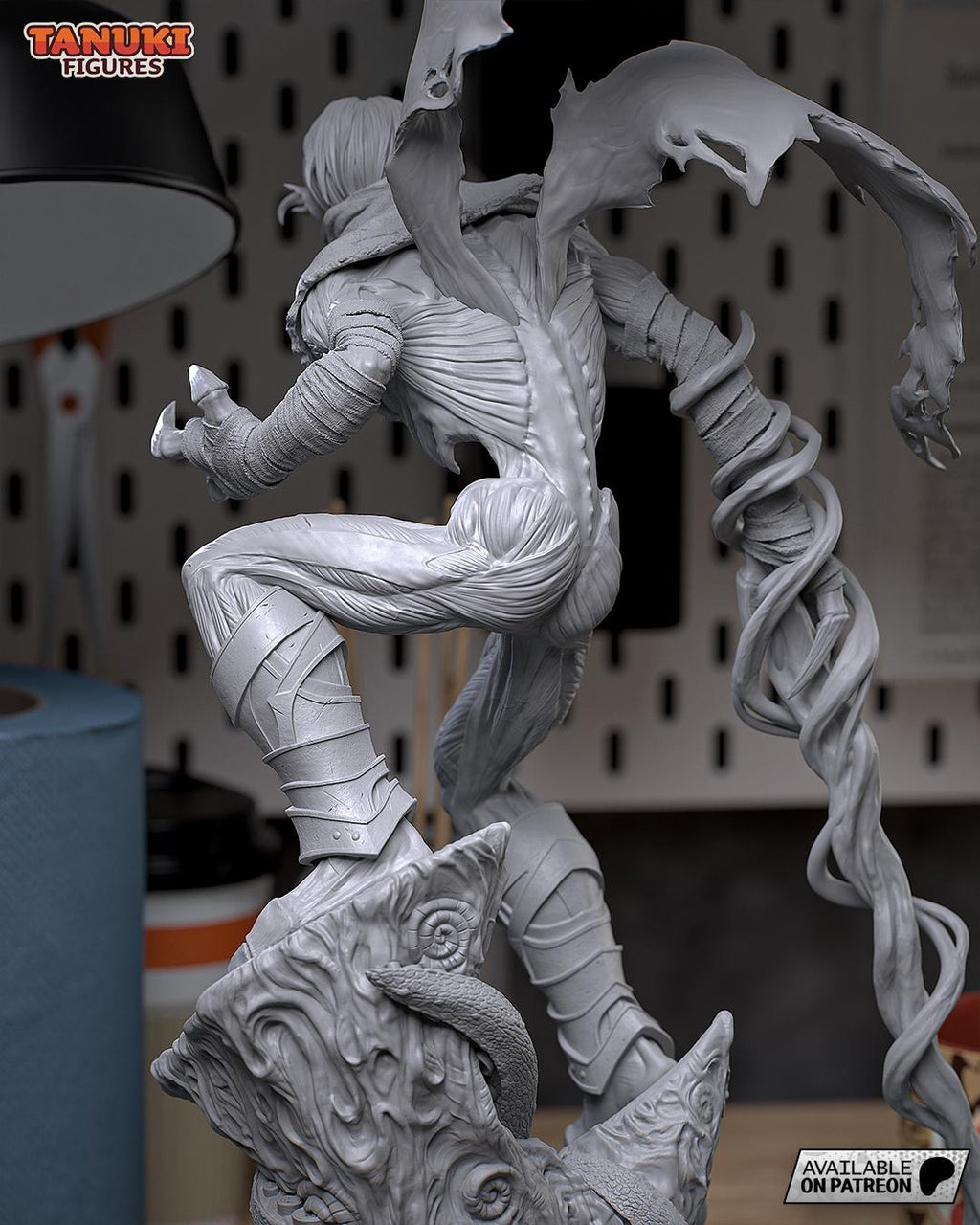 Raziel 3D Figure Statue / Dark Fantasy Resin Figure / Hand Painted Fan Made Collectible