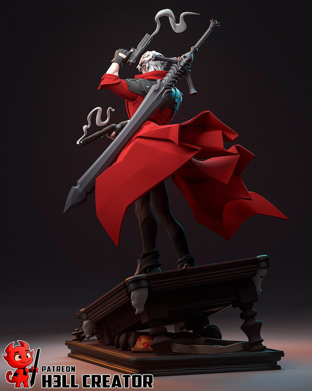 Dante Resin Statue: Hand-Painted Devil Hunter Collectible