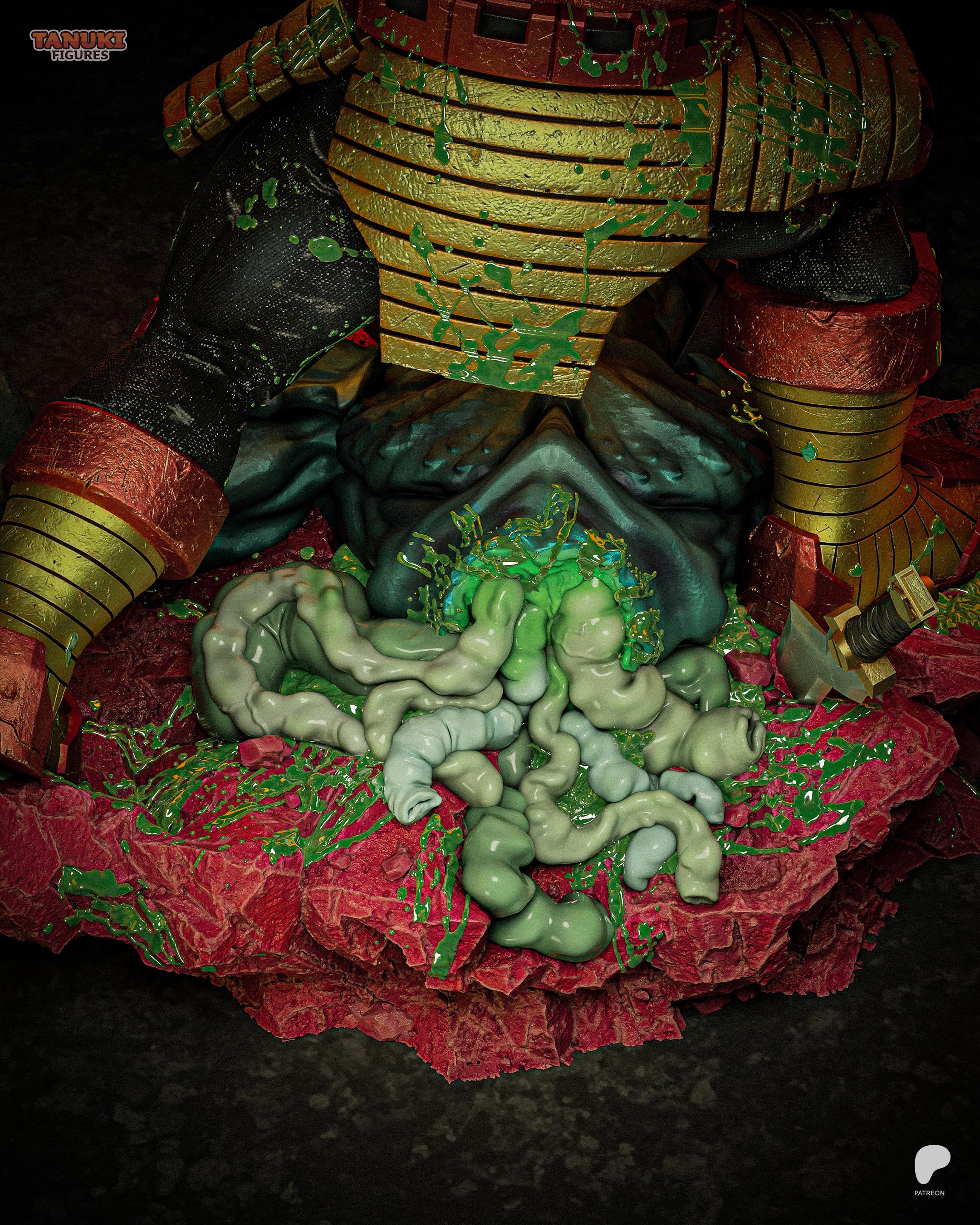 Battle Beast Statue / 3D Resin Figure  / Hand Painted Fan Made Collectible for Comic Fans