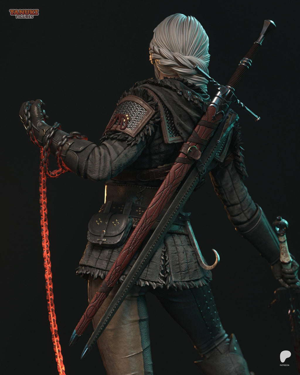 Ciri Inspired Statue / Witcher Universe Resin Figure / Hand Painted Fan Made Collectible Gift