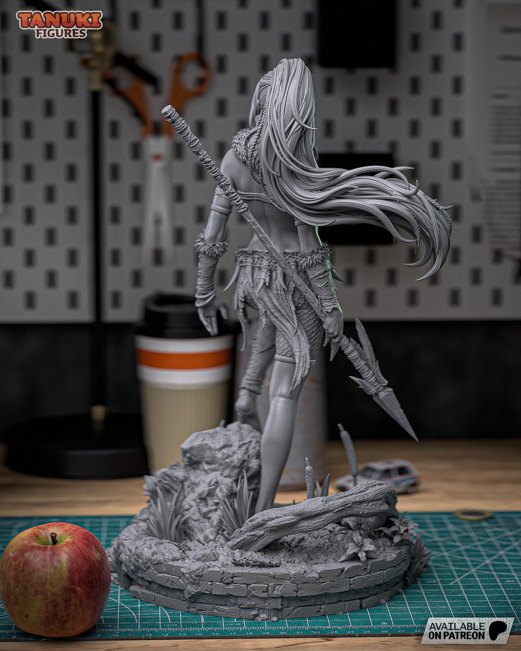 Nidalee LoL Inspired Statue / Jungle Huntress Resin Figure / Hand Painted Collectible