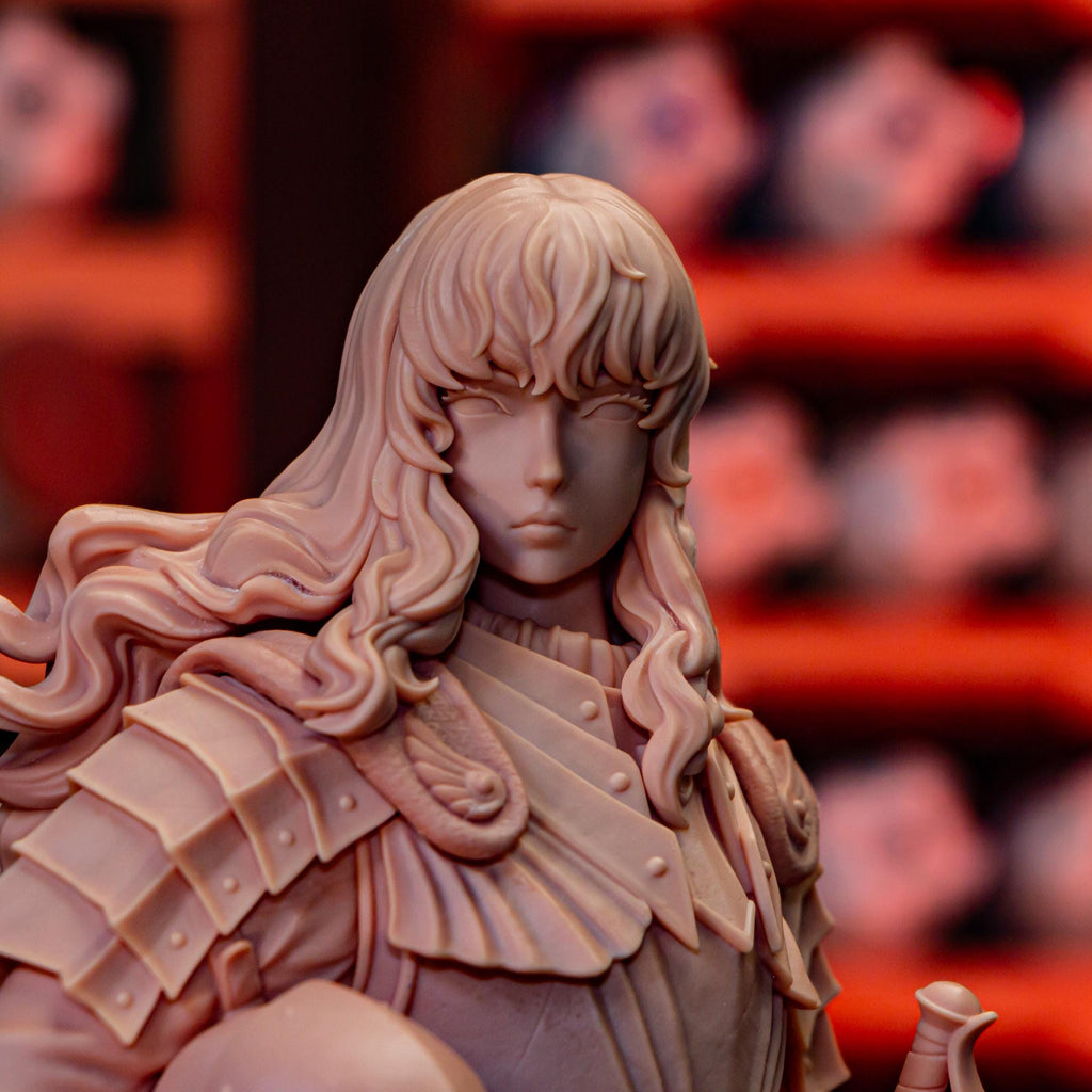 Griffith Inspired Statue / Berserk Fan Made Figure / Hand Painted Resin Collectible / Armor Knight Diorama
