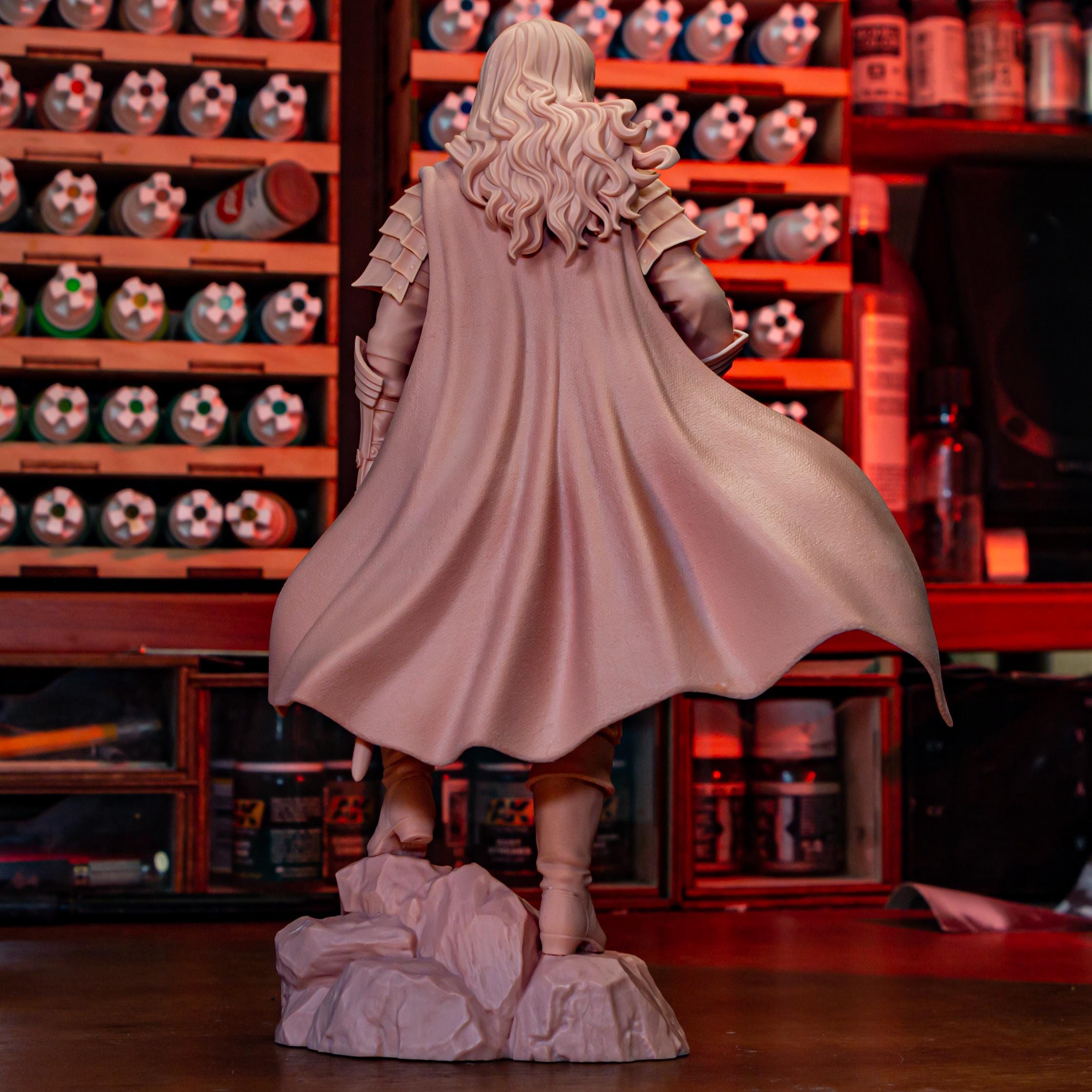 Griffith Inspired Statue / Berserk Fan Made Figure / Hand Painted Resin Collectible / Armor Knight Diorama