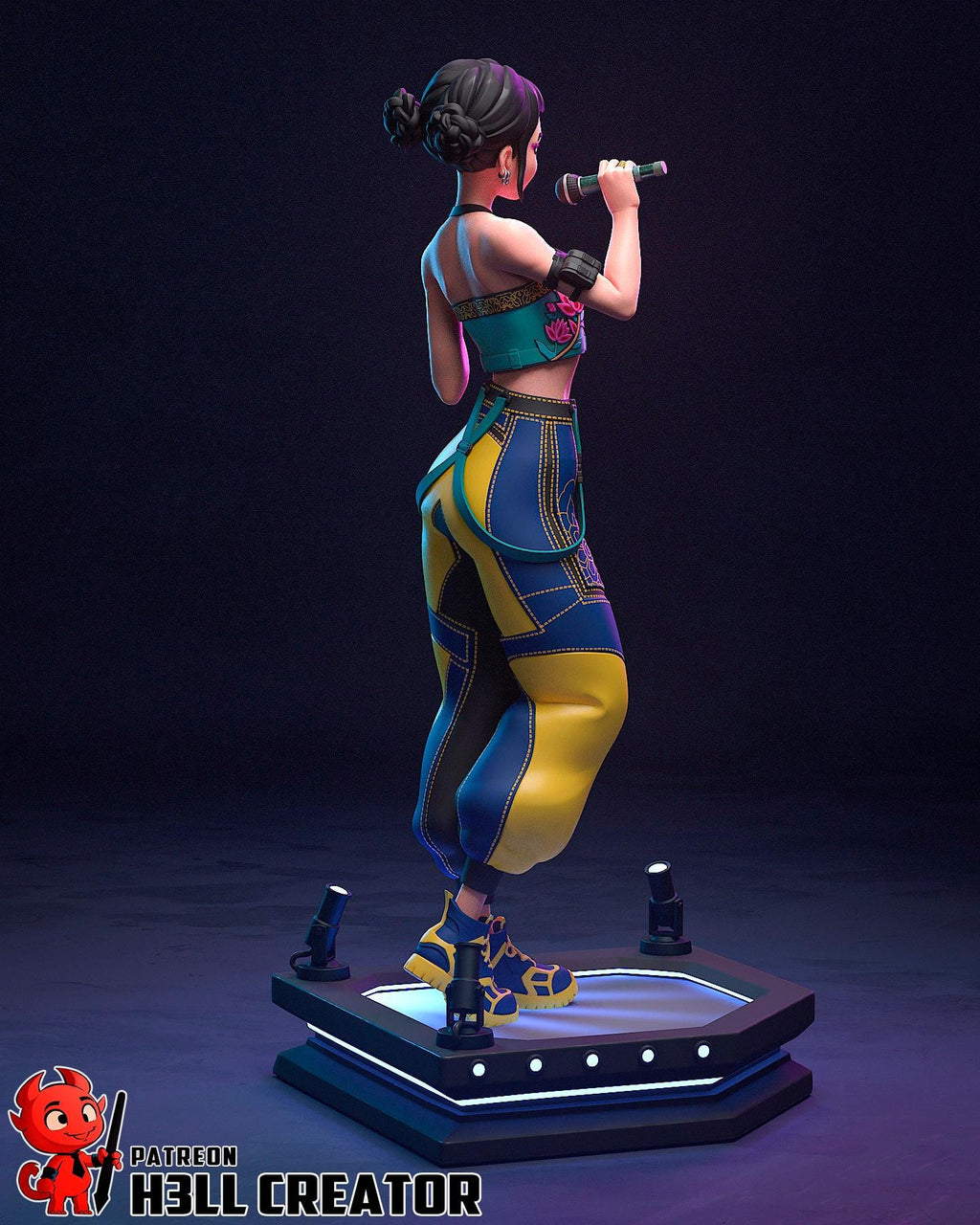 Zoey Inspired Statue / K-Pop Idol Figure / Hand Painted Resin Collectible / Limited Edition Diorama Set