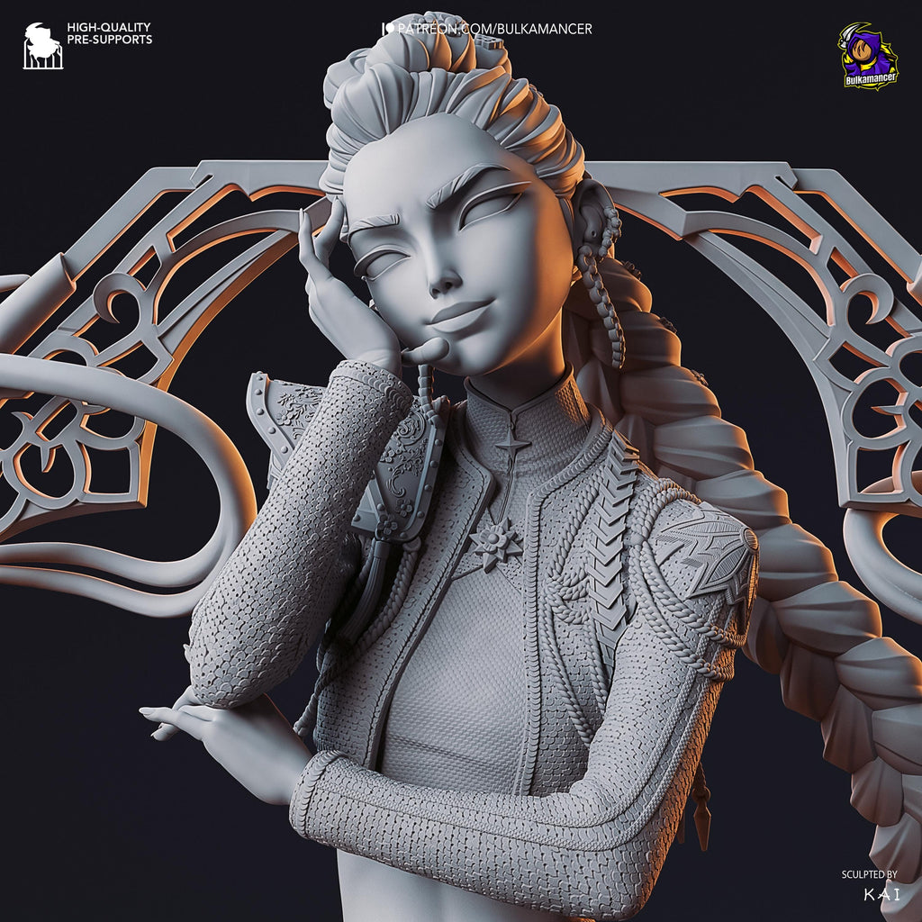 Kpop Spirit Hunter Rumi Resin Statue: Hand Painted Huntrix Kpop Fan Made Collectible