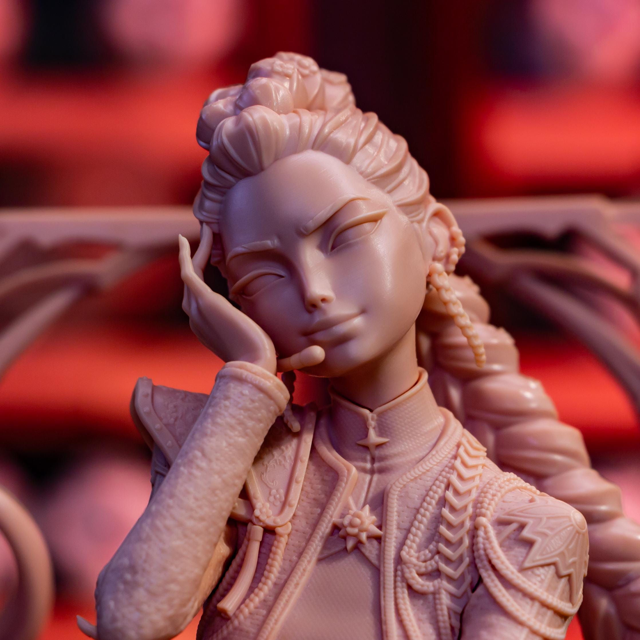 Kpop Spirit Hunter Rumi Resin Statue: Hand Painted Huntrix Kpop Fan Made Collectible