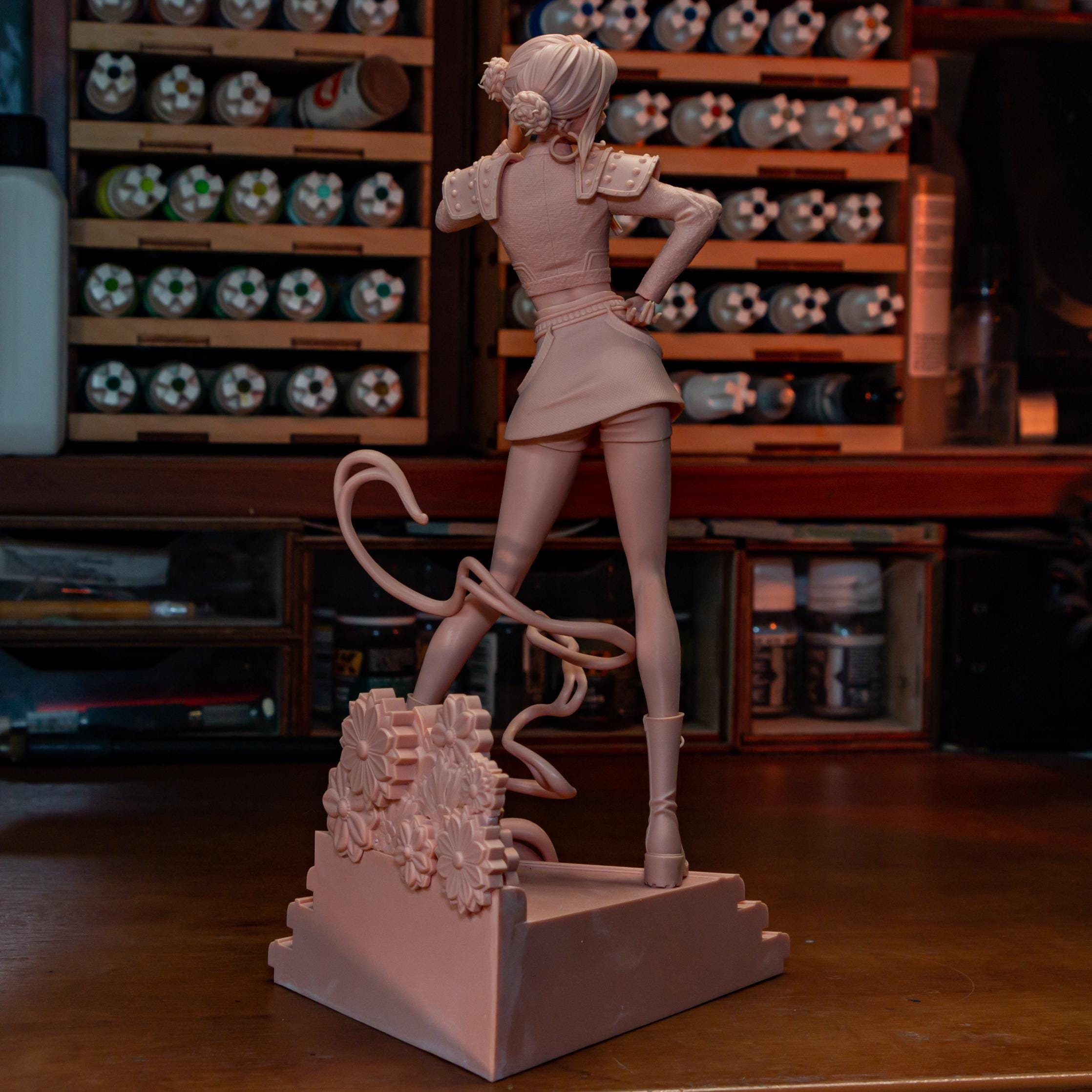 Kpop Spirit Hunter Zoey Resin Statue: Hand-Painted Fan Art Huntrix Kpop Collectible