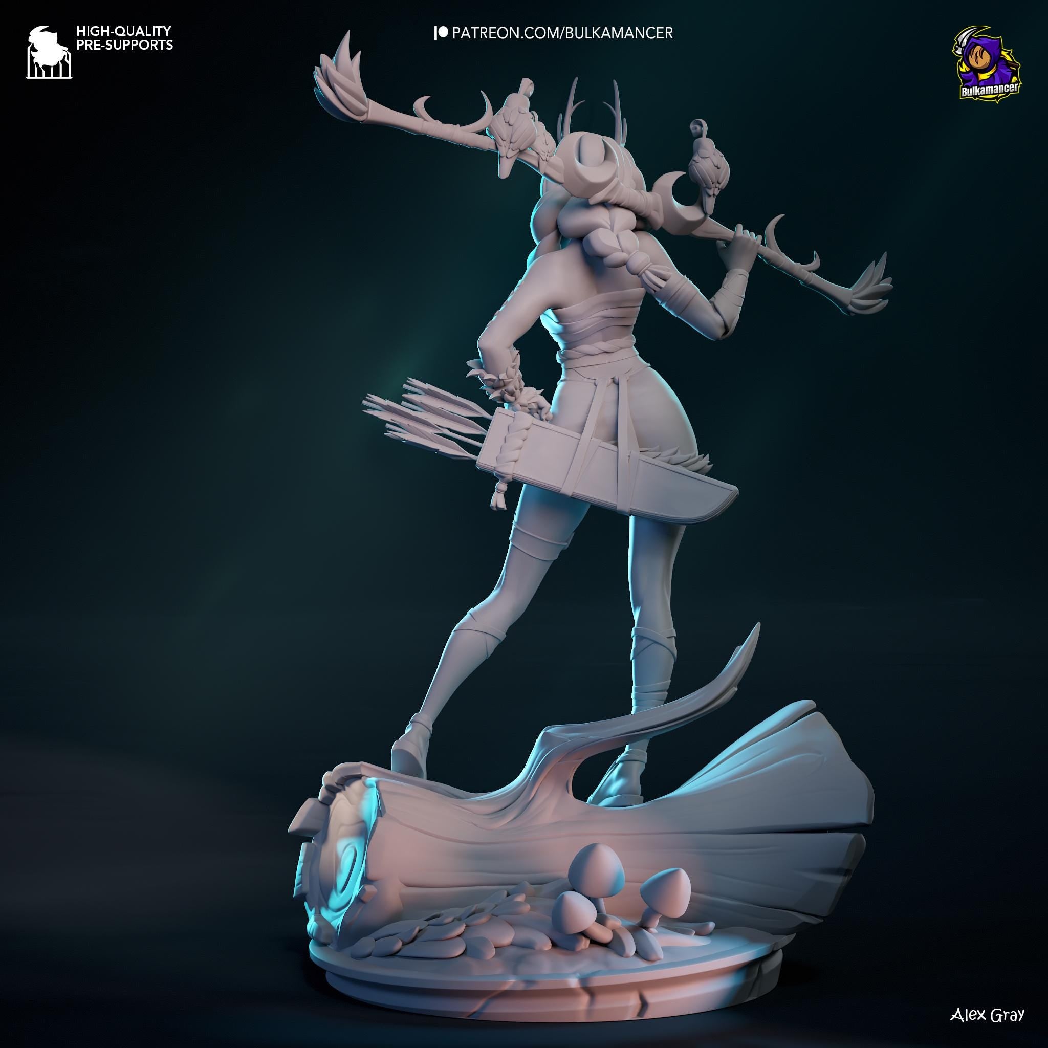 Artemis Figure /  Inspired Hades 2 / Greek Goddess Statue / Hand-Painted 3D Printed Resin Collectible