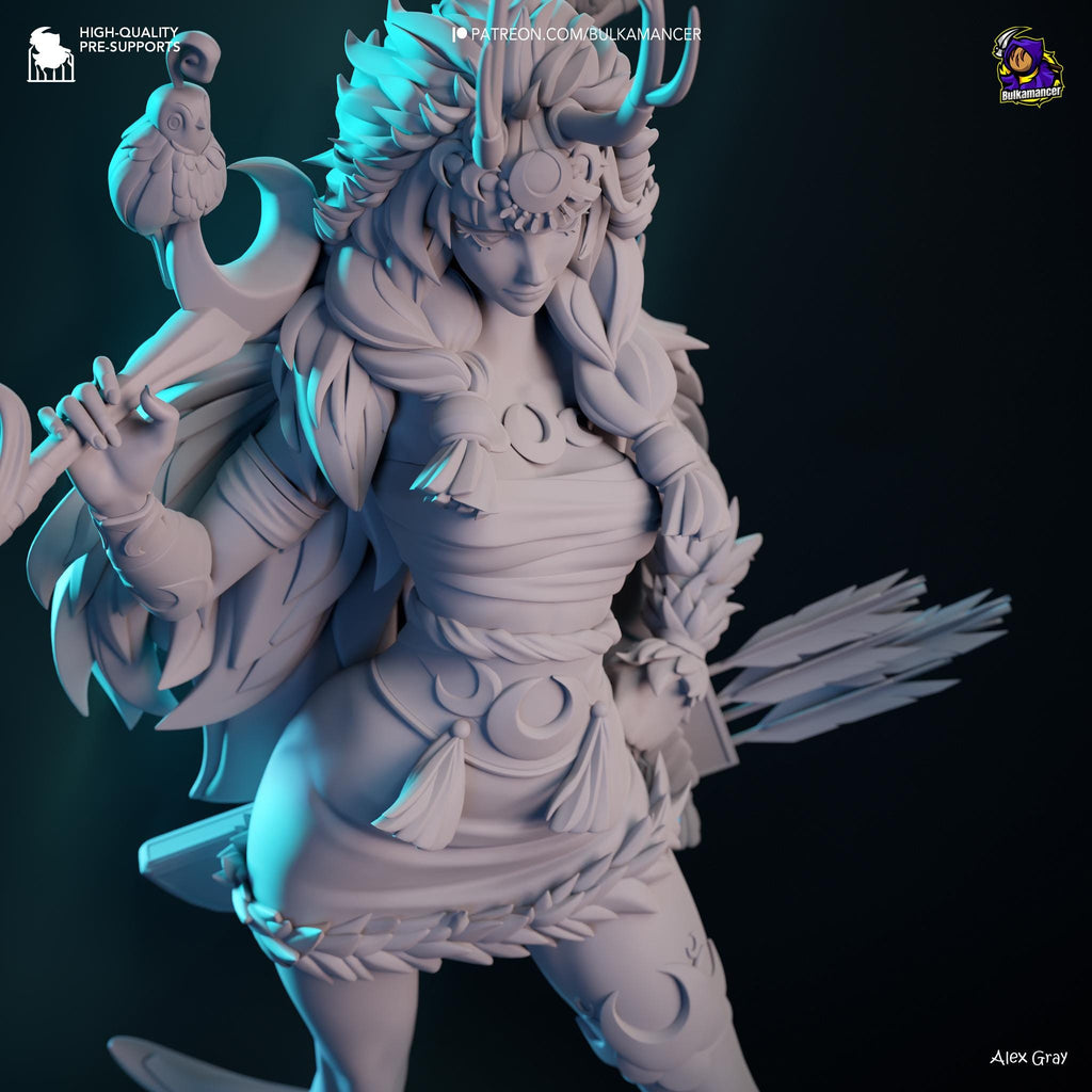 Artemis Figure /  Inspired Hades 2 / Greek Goddess Statue / Hand-Painted 3D Printed Resin Collectible