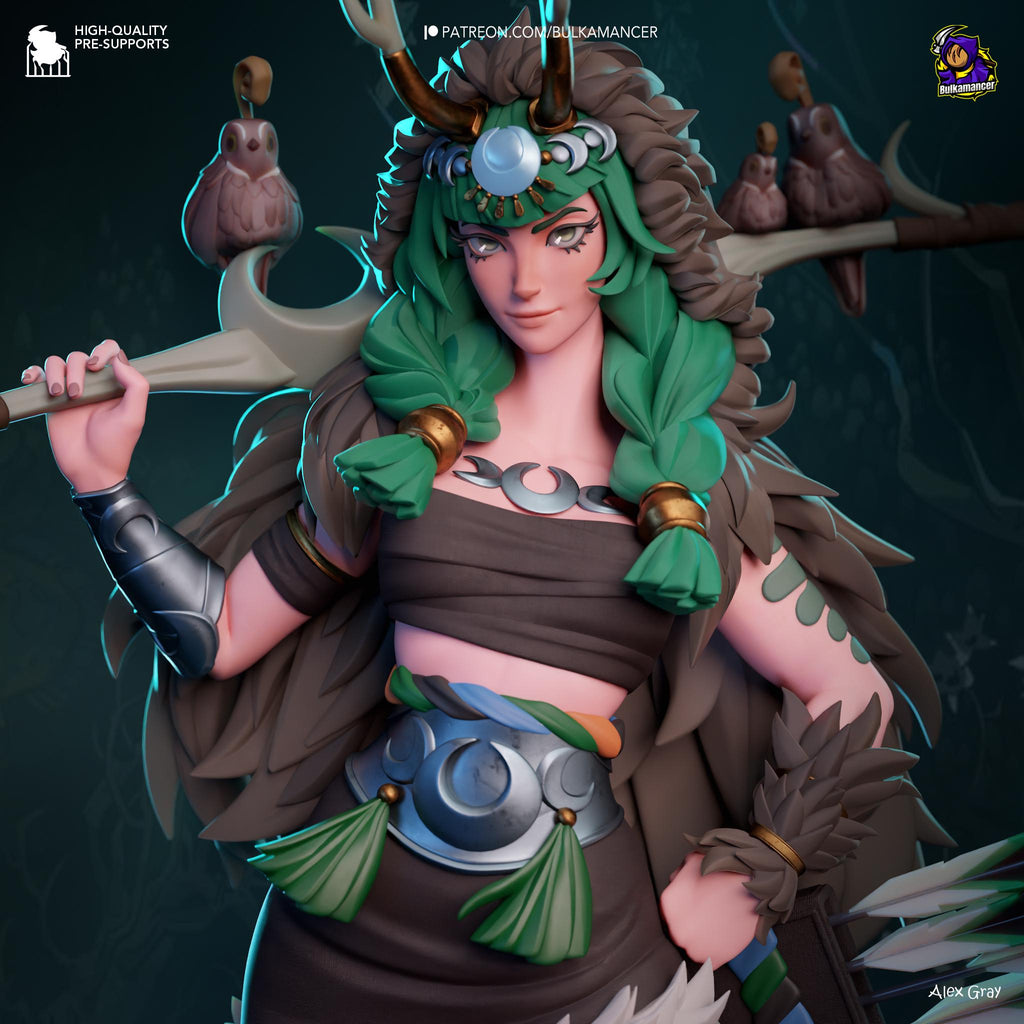 Artemis Figure /  Inspired Hades 2 / Greek Goddess Statue / Hand-Painted 3D Printed Resin Collectible