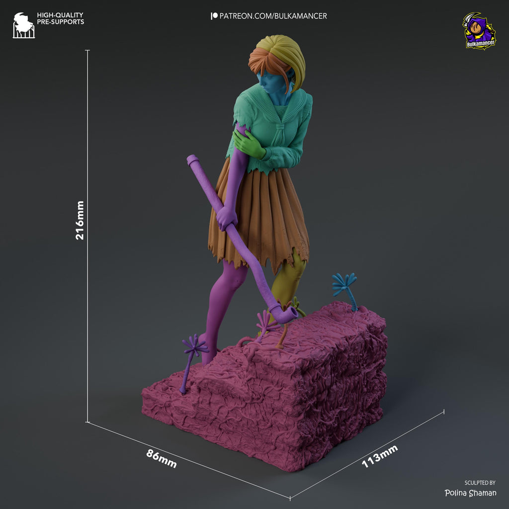 Hinako Resin Statue: Silent Hill Inspired Horror Figure, Hand-Painted Diorama