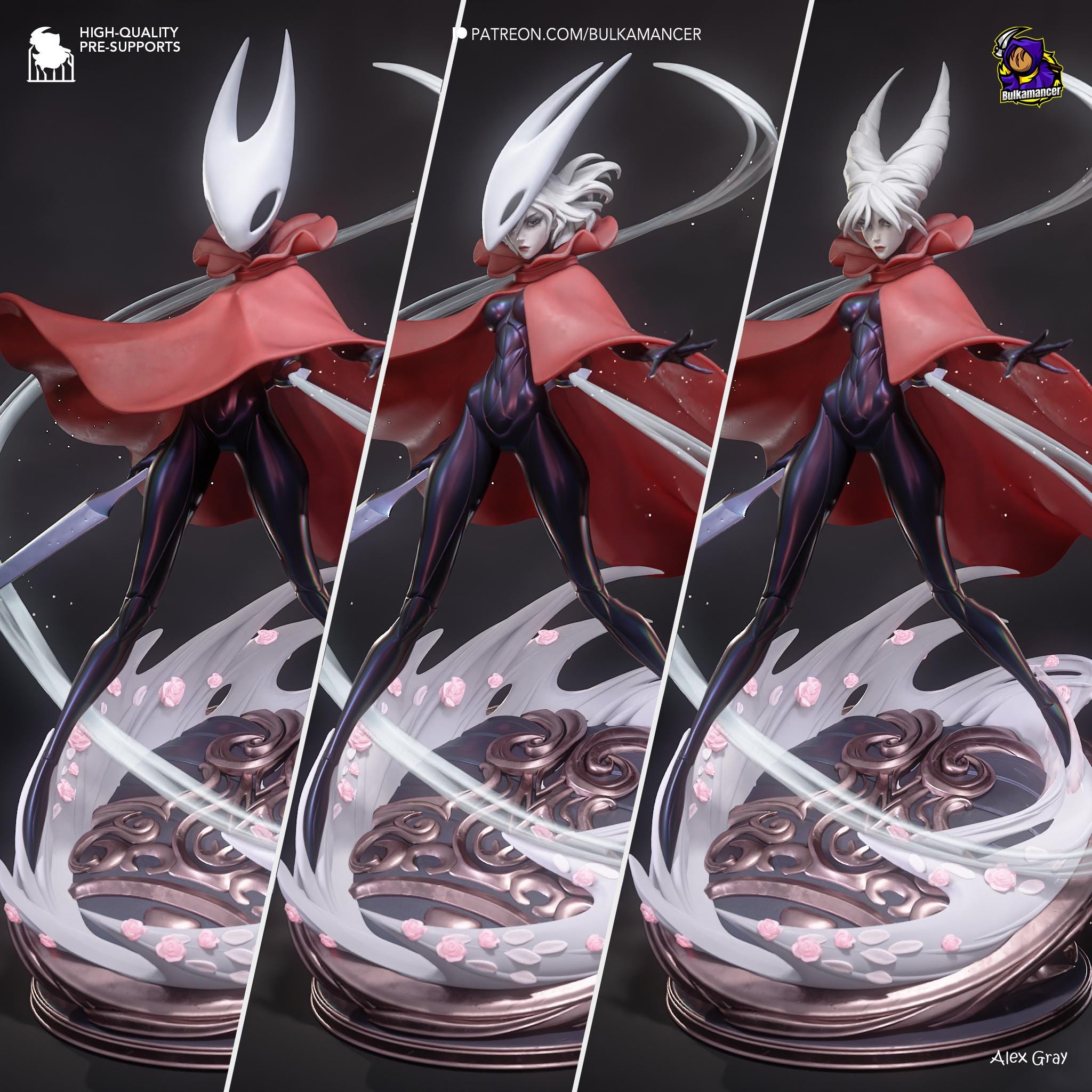 Hornet Inspired Statue: Hollow Knight Fan Made Collectible with Red Cape