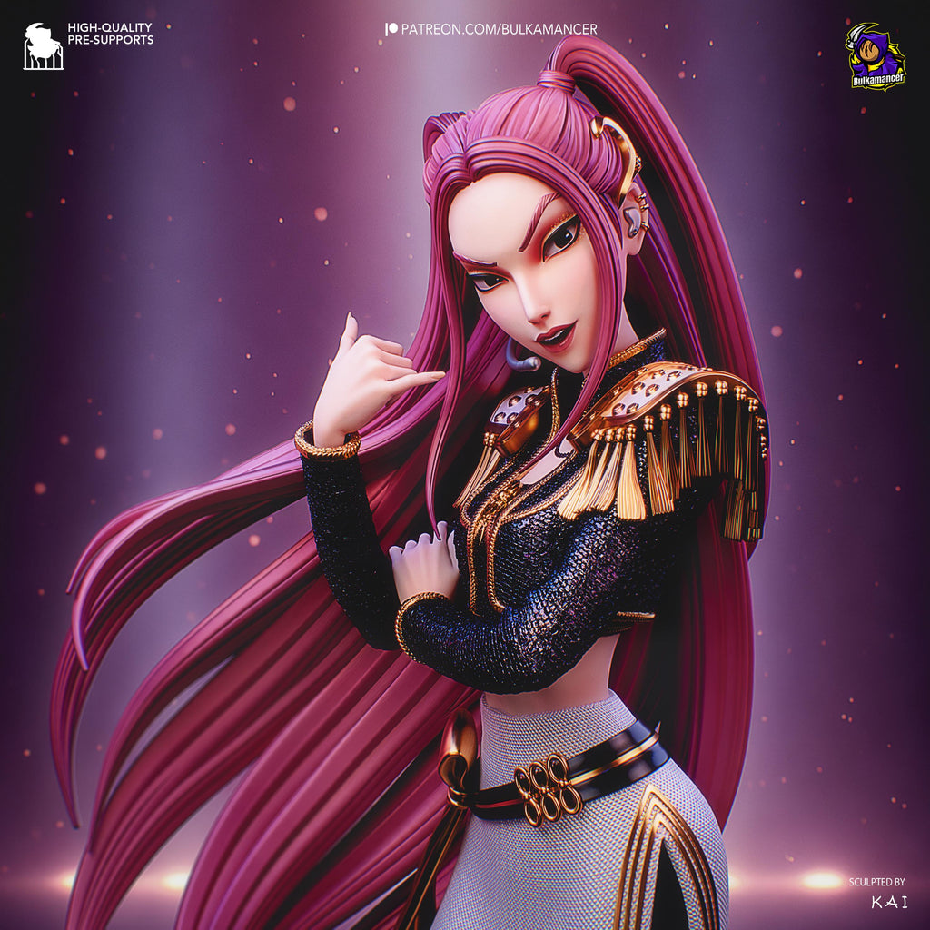 Kpop Spirit Hunter Mira Resin Statue: Hand Painted Huntrix Kpop Fan Made Collectible