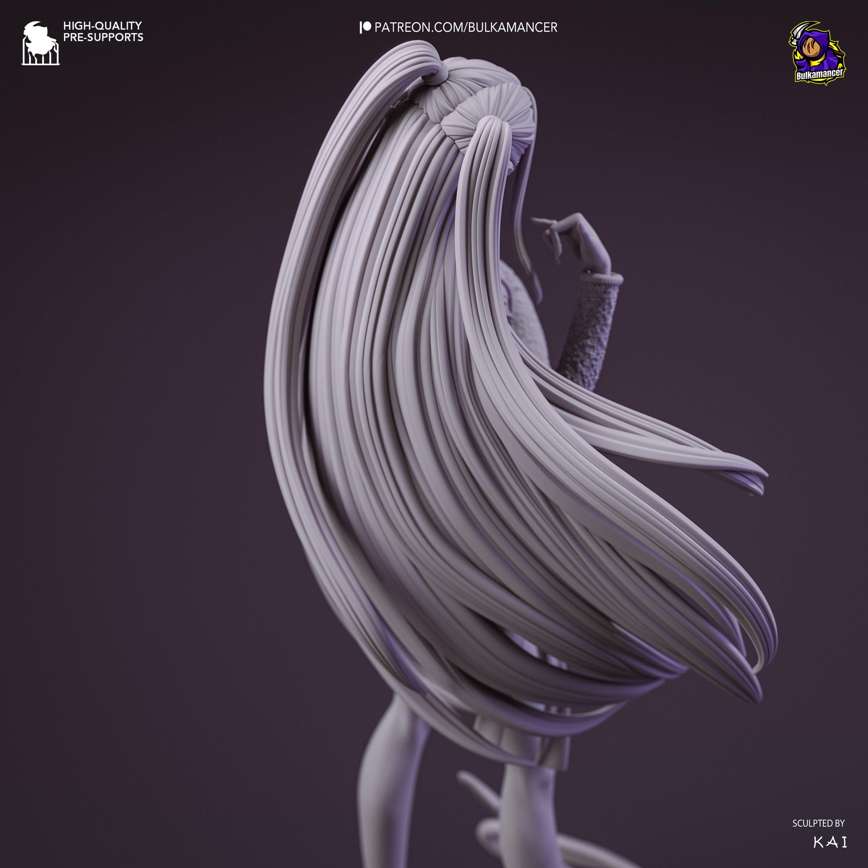 Kpop Spirit Hunter Mira Resin Statue: Hand Painted Huntrix Kpop Fan Made Collectible