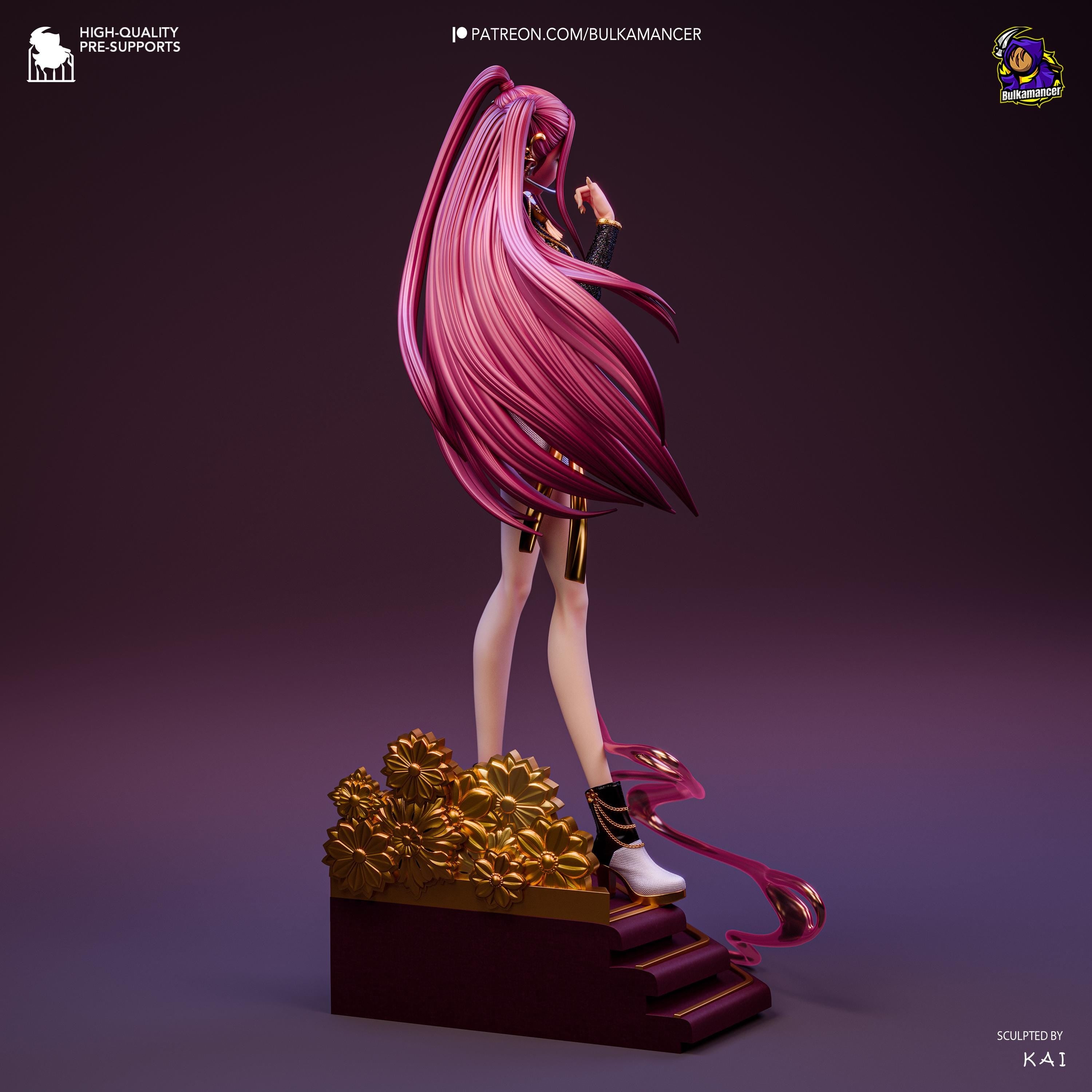 Kpop Spirit Hunter Mira Resin Statue: Hand Painted Huntrix Kpop Fan Made Collectible