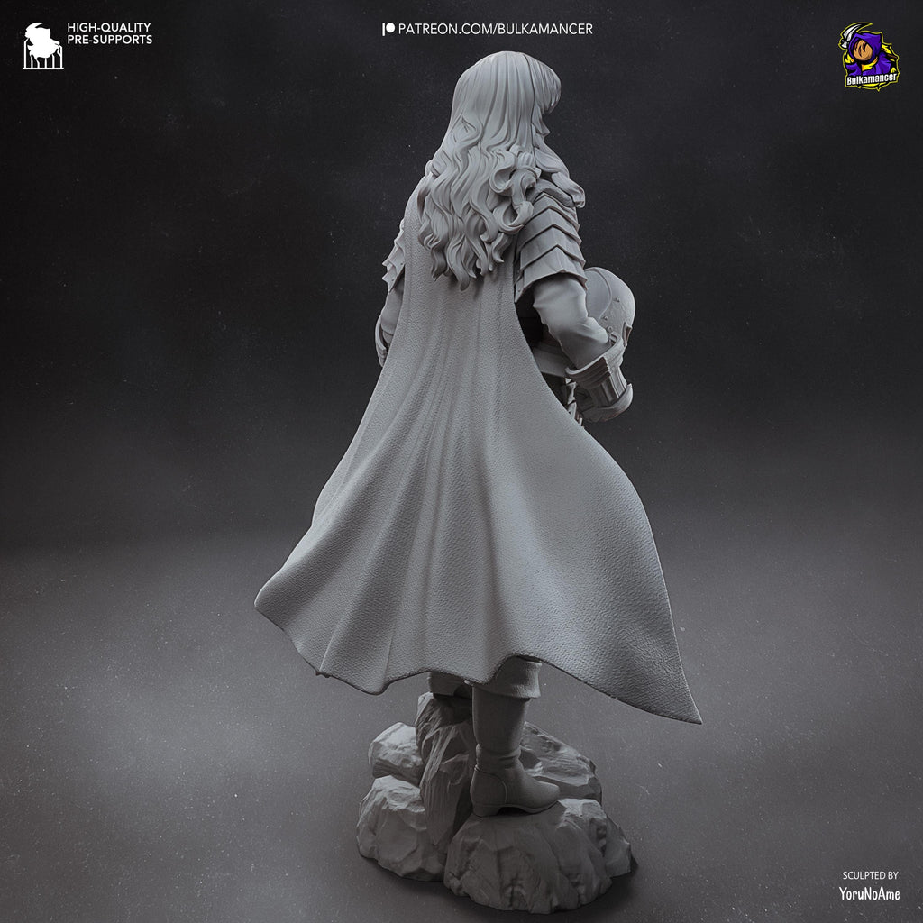 Griffith Inspired Statue / Berserk Fan Made Figure / Hand Painted Resin Collectible / Armor Knight Diorama