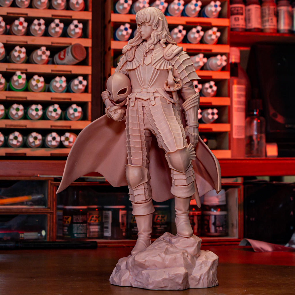 Griffith Inspired Statue / Berserk Fan Made Figure / Hand Painted Resin Collectible / Armor Knight Diorama