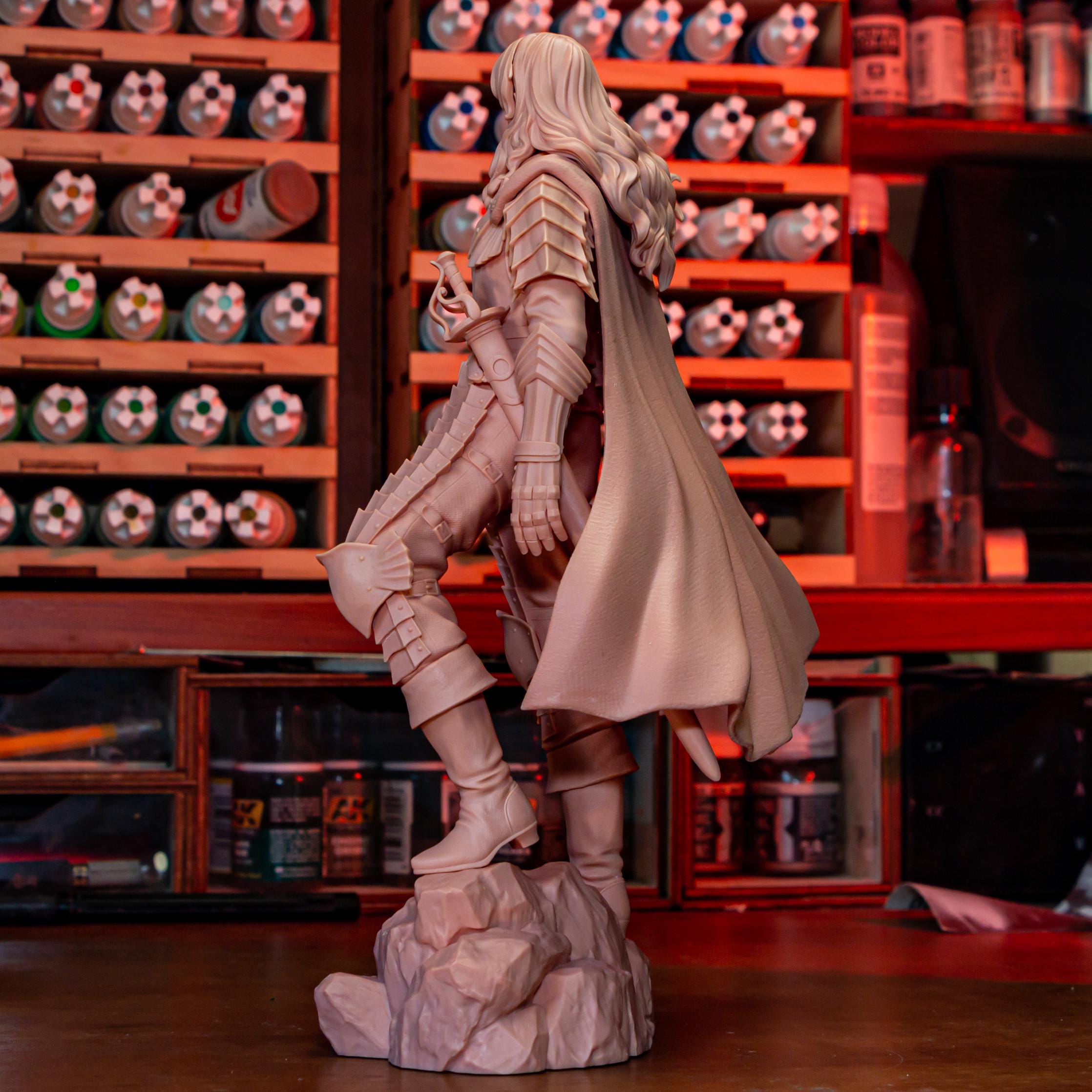 Griffith Inspired Statue / Berserk Fan Made Figure / Hand Painted Resin Collectible / Armor Knight Diorama