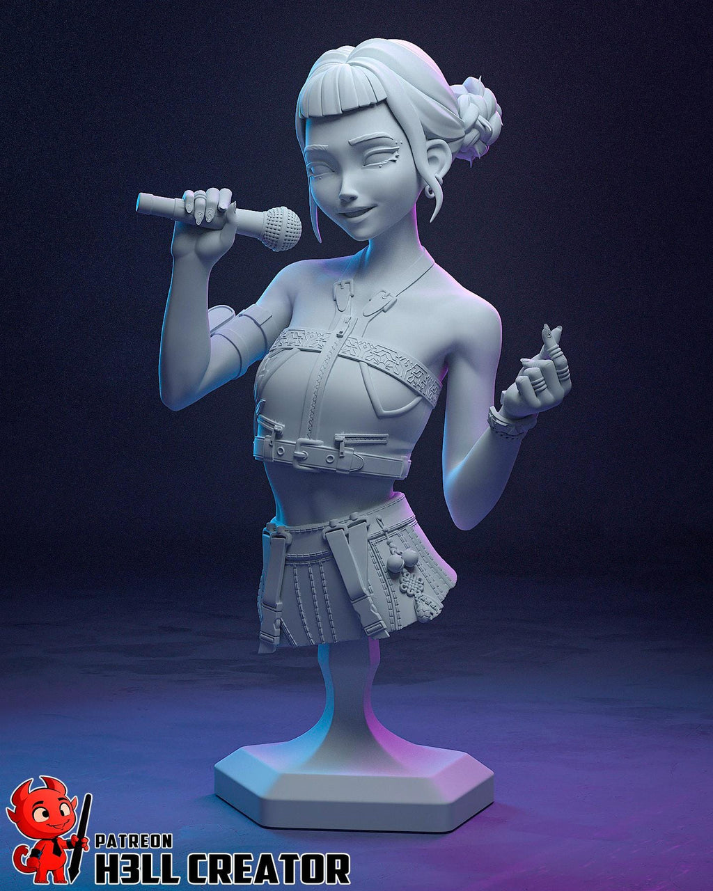 Zoey Inspired Statue / K-Pop Idol Figure / Hand Painted Resin Collectible / Limited Edition Diorama Set