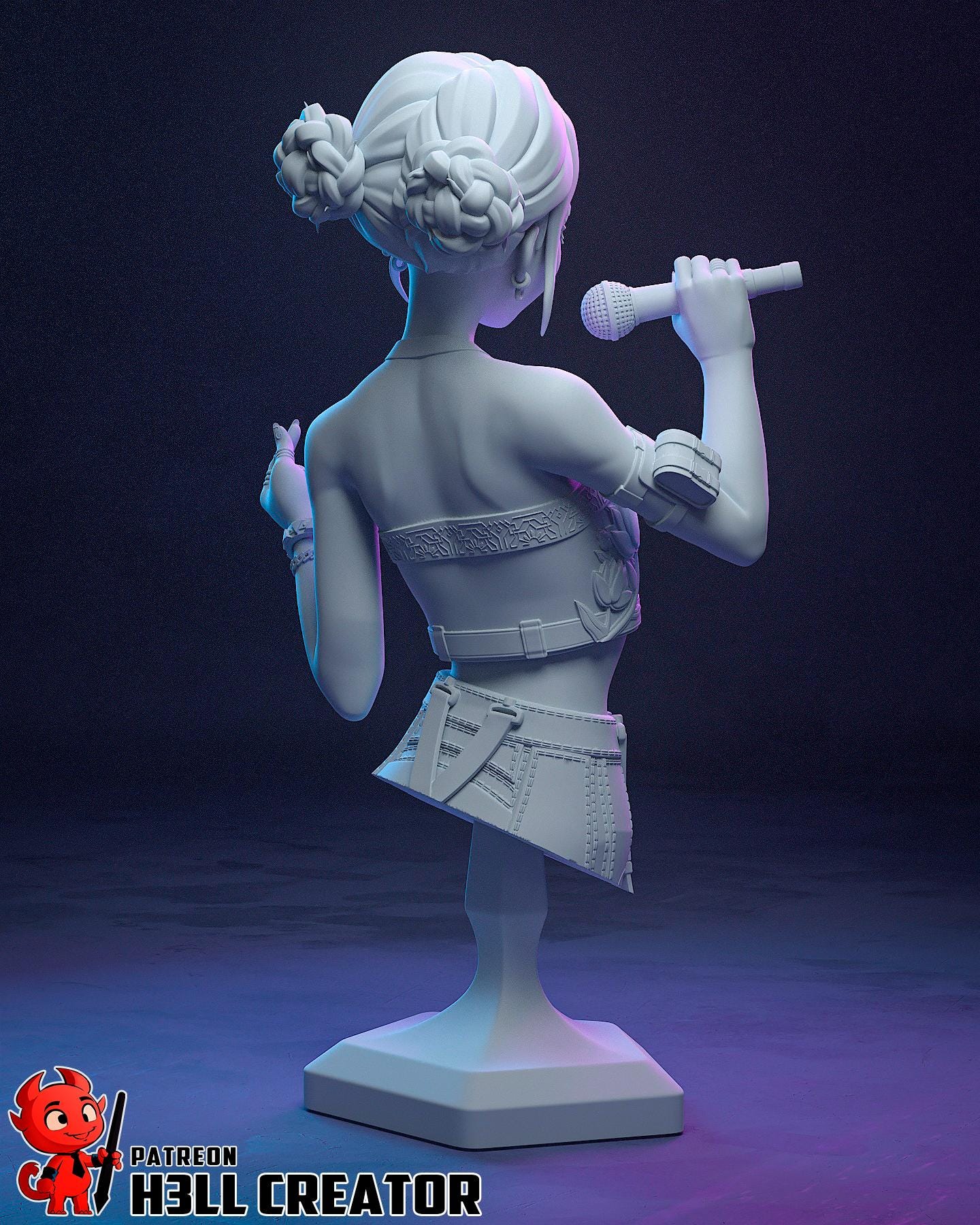 Zoey Inspired Statue / K-Pop Idol Figure / Hand Painted Resin Collectible / Limited Edition Diorama Set