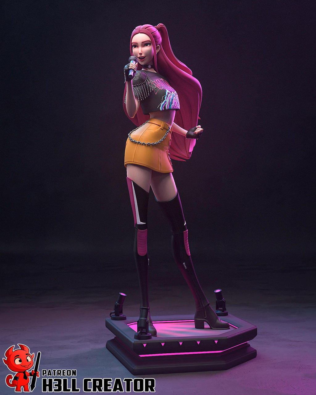 Mira Inspired Statue / K-Pop Idol Figure / Hand Painted Resin Collectible / Limited Edition Diorama