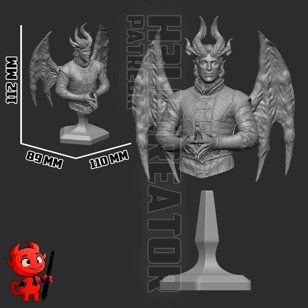 Raphael Statue: Hand-Painted Devil Lord Collectible - Baldur's Gate Inspired