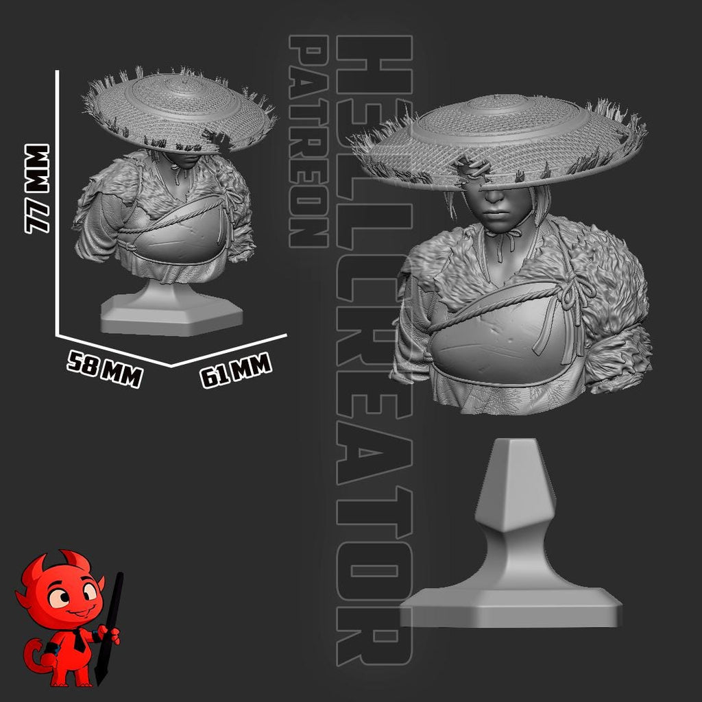 Hand-Painted Atsu Inspired - Resin Samurai Statue - Limited Edition Japanese Warrior Collectible