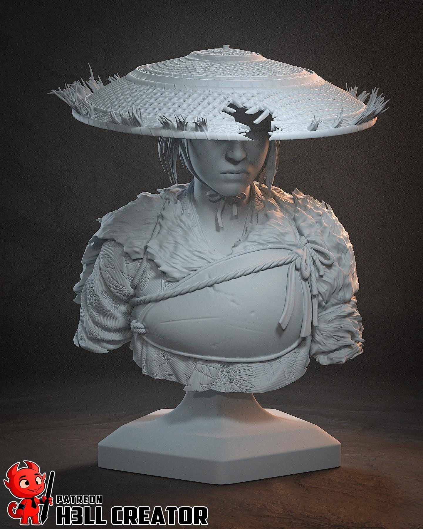 Hand-Painted Atsu Inspired - Resin Samurai Statue - Limited Edition Japanese Warrior Collectible