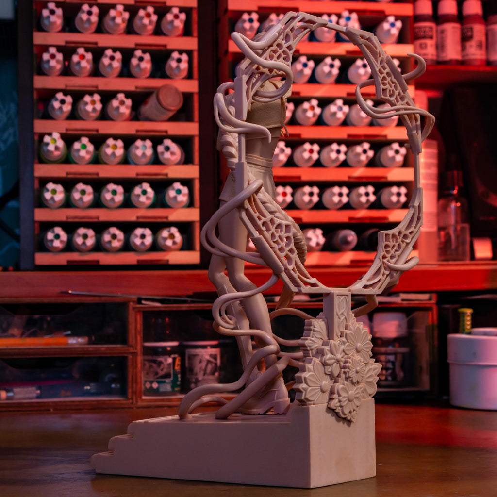 Kpop Spirit Hunter Rumi Resin Statue: Hand Painted Huntrix Kpop Fan Made Collectible