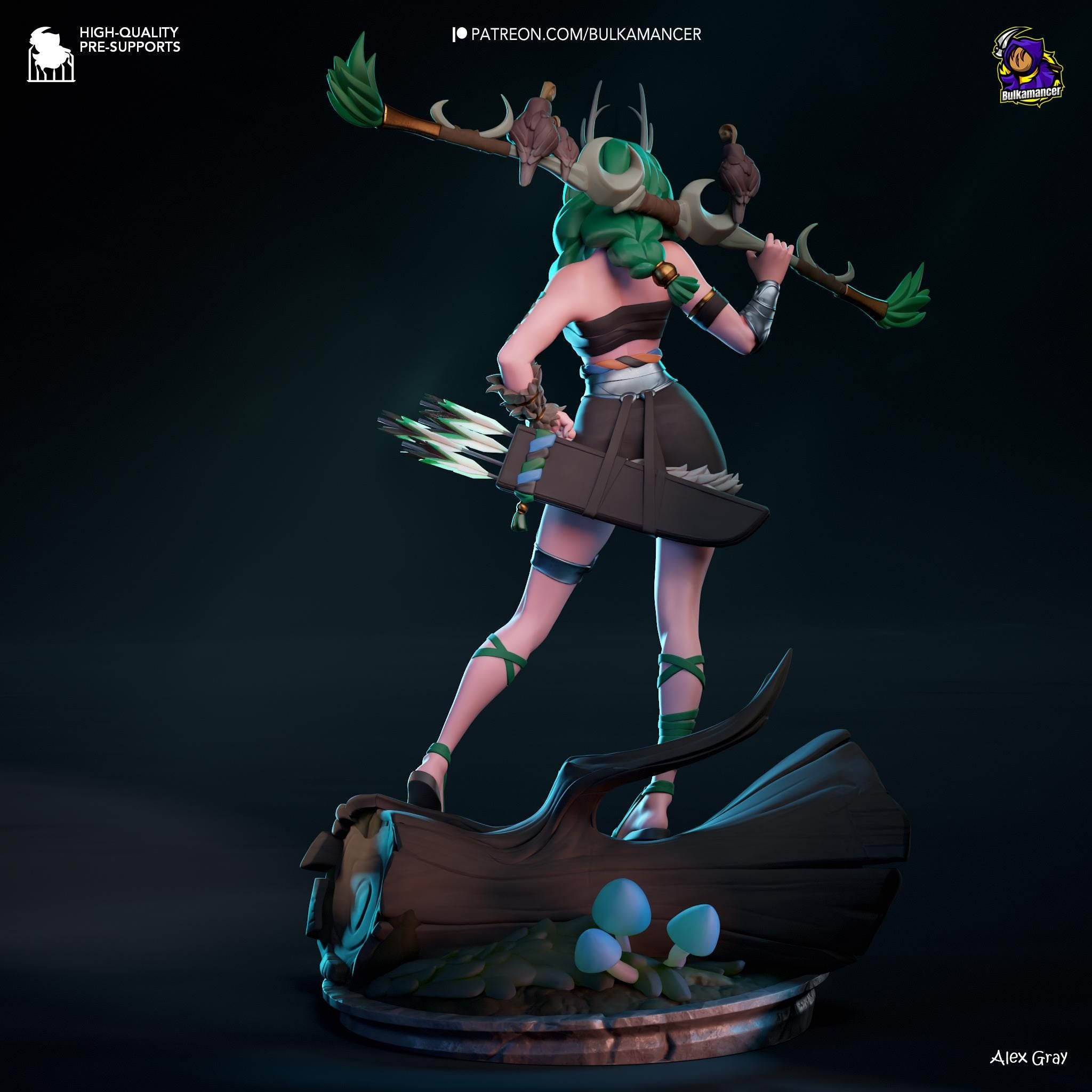 Artemis Figure /  Inspired Hades 2 / Greek Goddess Statue / Hand-Painted 3D Printed Resin Collectible