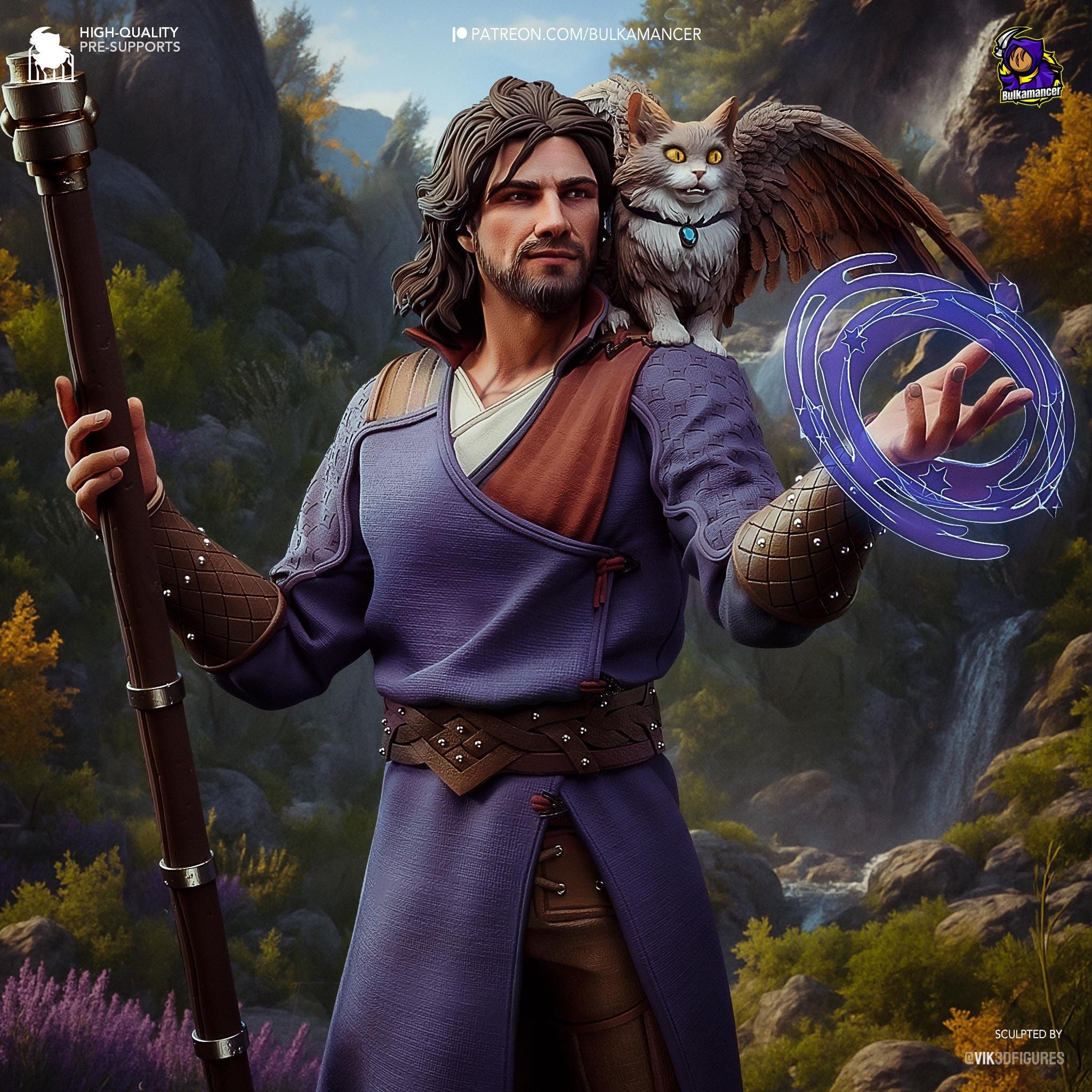 Handmade Gale Resin Statue - Inspired of  Baldur's Gate 3 D&D Wizard - Limited Edition