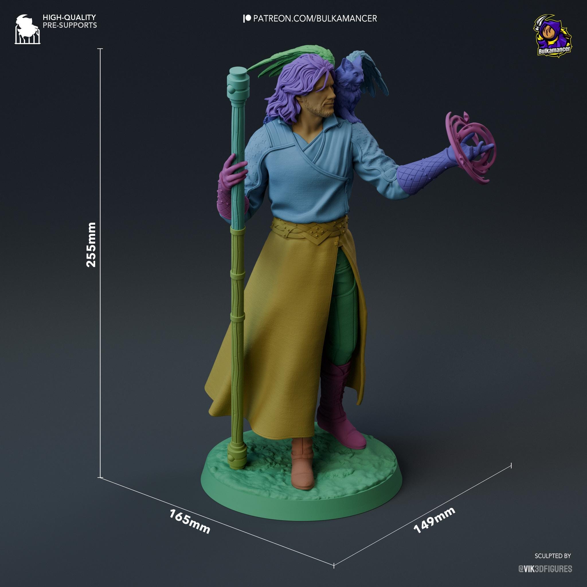 Estatua de resina de Gale hecha a mano - Inspirada en el mago de D&D de Baldur's Gate 3 - Edición limitada