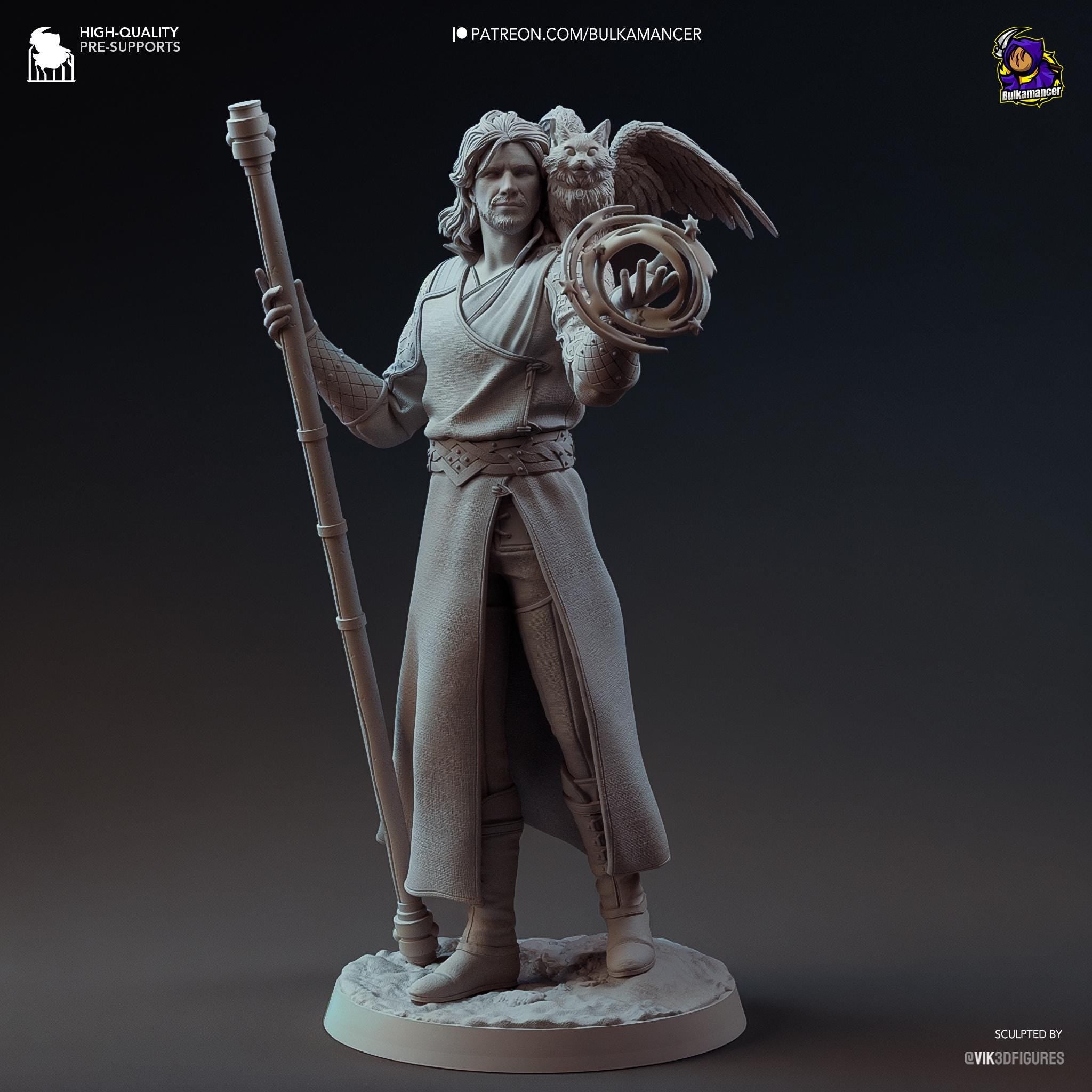 Estatua de resina de Gale hecha a mano - Inspirada en el mago de D&D de Baldur's Gate 3 - Edición limitada