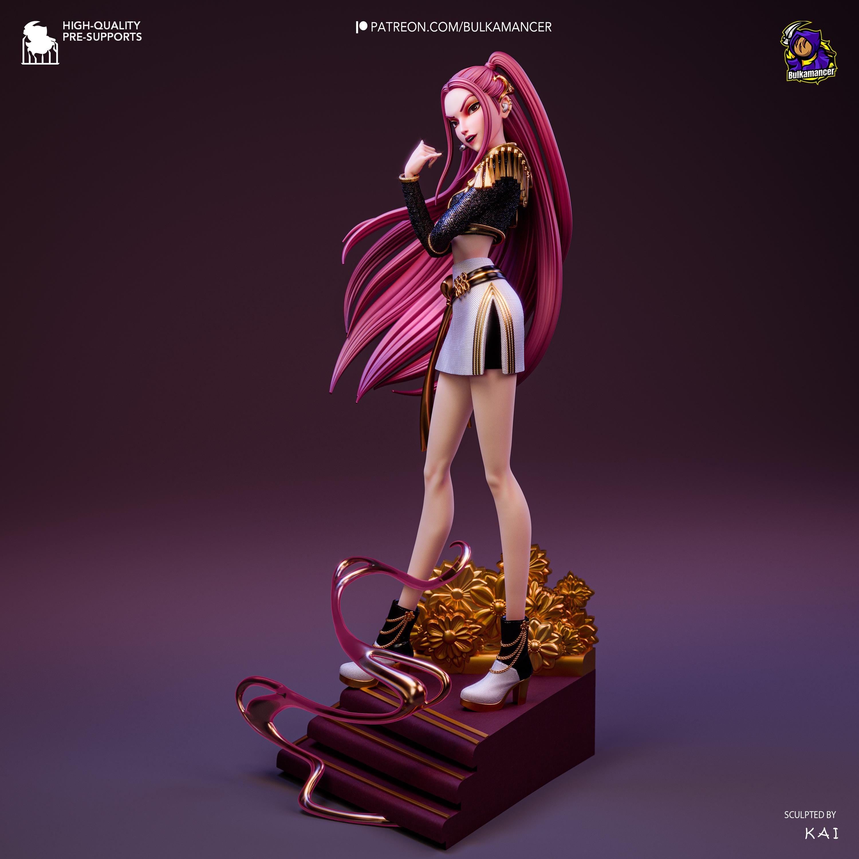 Kpop Spirit Hunter Mira Resin Statue: Hand Painted Huntrix Kpop Fan Made Collectible