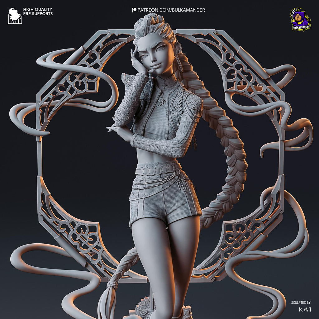 Estatua de Resina Kpop Spirit Hunter Rumi: Coleccionable Kpop Hecho por Fans, Pintado a Mano