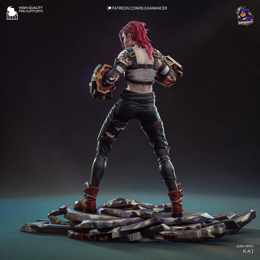 Hand-Painted Vi Figurine | 3D Printed Statue | Unique Gamer Gift | Vi Figure | Inspired by LoL
