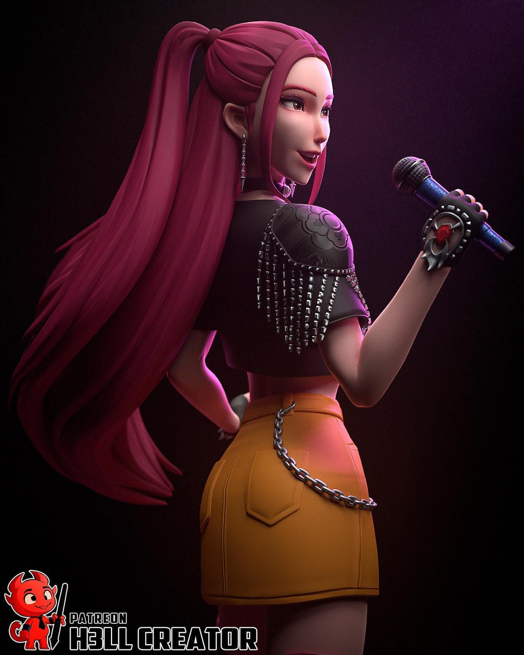 Estatua inspirada en Mira / Figura de ídolo K-Pop / Coleccionable de resina pintado a mano / Diorama de edición limitada
