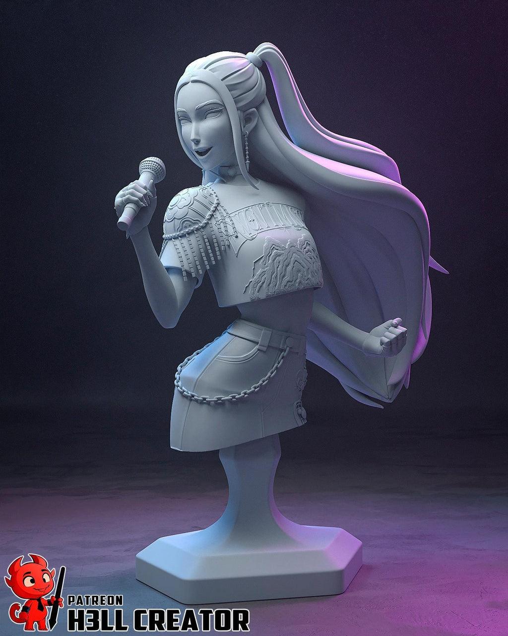 Estatua inspirada en Mira / Figura de ídolo K-Pop / Coleccionable de resina pintado a mano / Diorama de edición limitada
