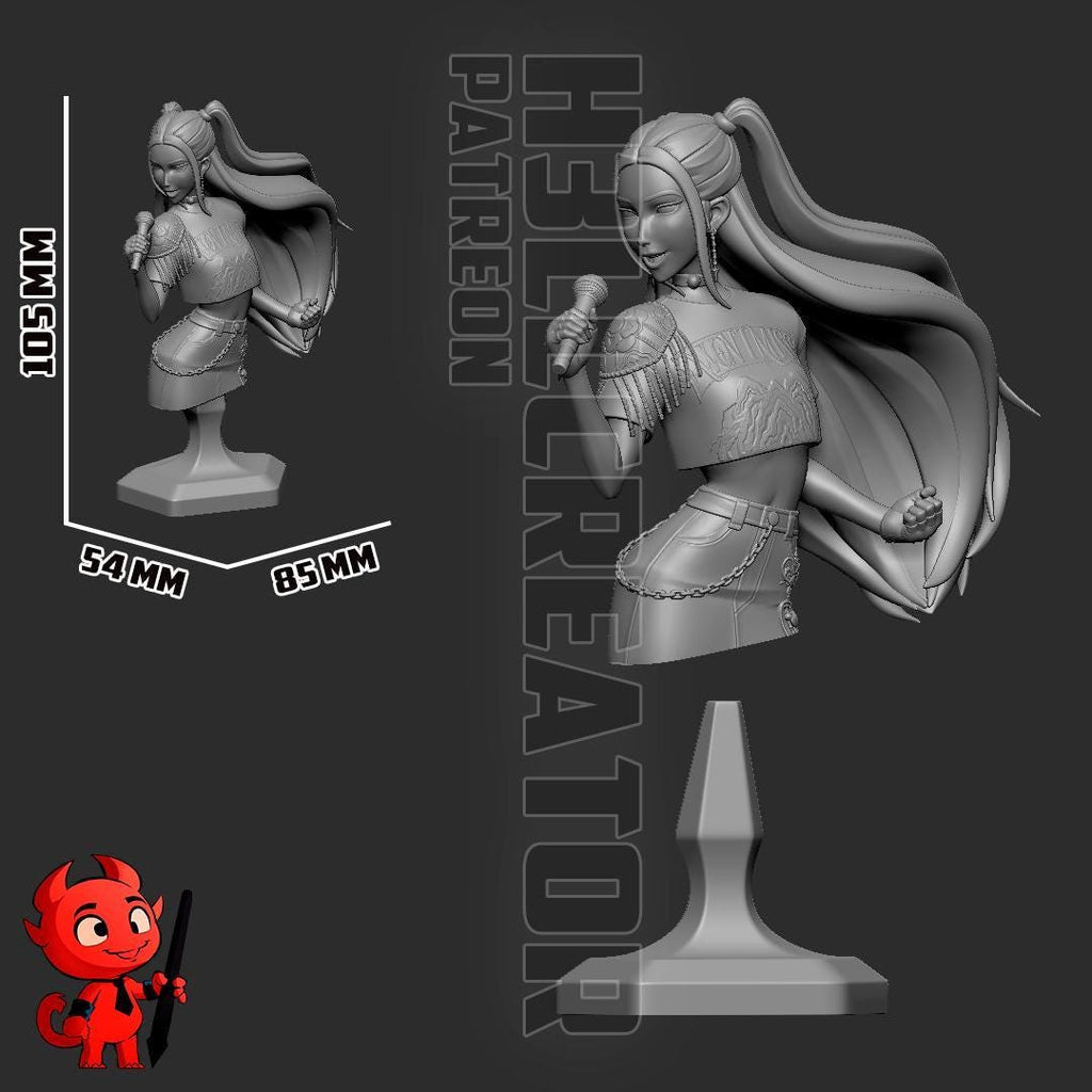 Estatua inspirada en Mira / Figura de ídolo K-Pop / Coleccionable de resina pintado a mano / Diorama de edición limitada