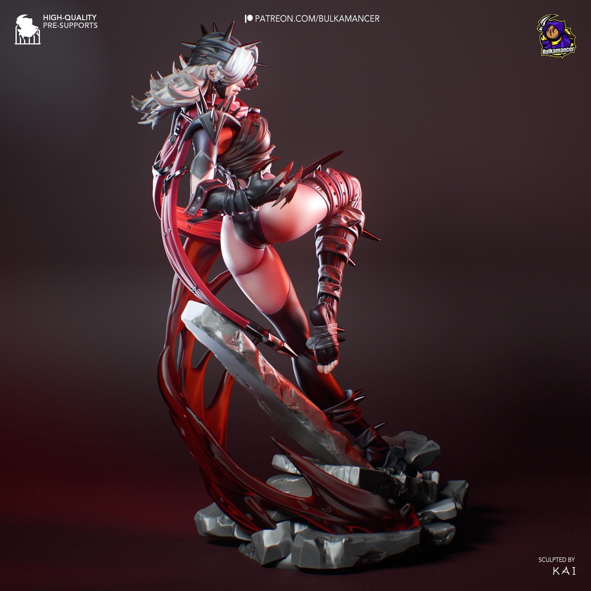 Hand-Painted Malice Resin Statue: 3D Printed Fantasy Figure