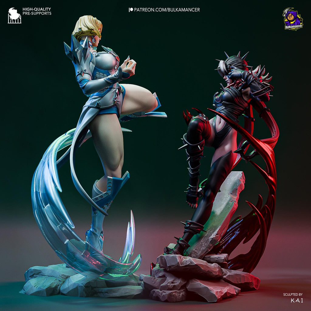Hand-Painted Malice Resin Statue: 3D Printed Fantasy Figure