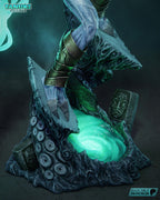 Estatua de figura 3D de Raziel / Figura de resina de fantasía oscura / Coleccionable hecho a mano pintado a mano