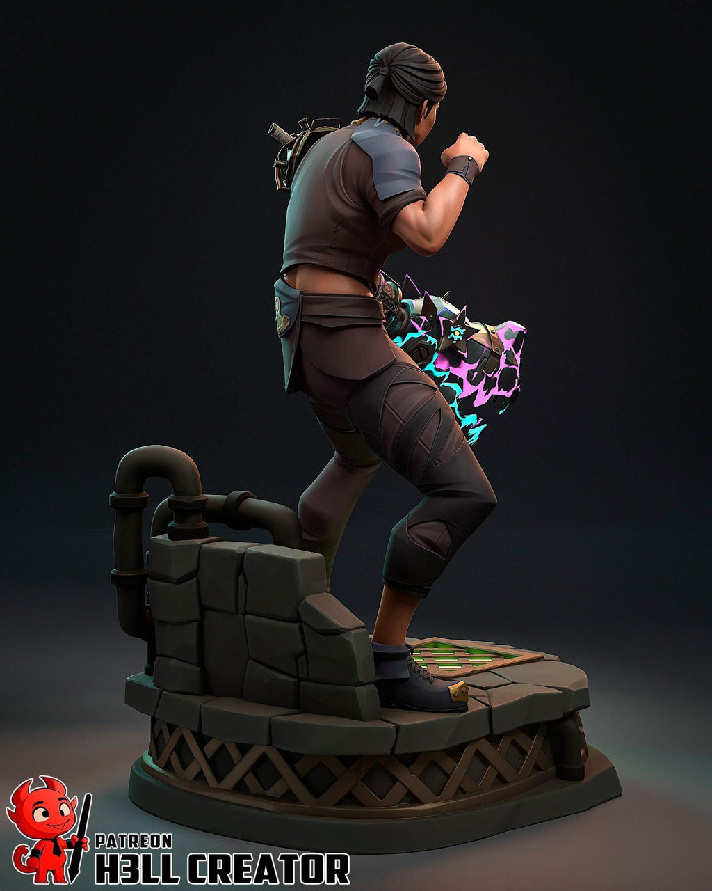 Estatua de Sevika hecha por fans / Figura coleccionable de resina inspirada en LoL / Figura de juego pintada o sin pintar