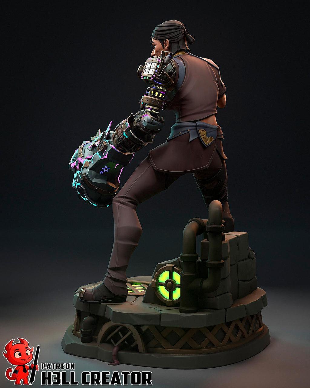 Estatua de Sevika hecha por fans / Figura coleccionable de resina inspirada en LoL / Figura de juego pintada o sin pintar