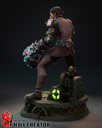 Estatua de Sevika hecha por fans / Figura coleccionable de resina inspirada en LoL / Figura de juego pintada o sin pintar