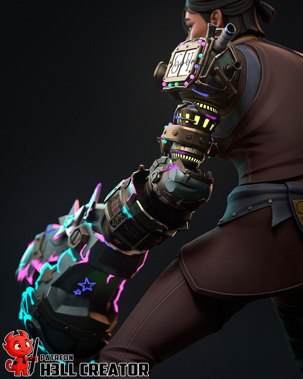 Estatua de Sevika hecha por fans / Figura coleccionable de resina inspirada en LoL / Figura de juego pintada o sin pintar